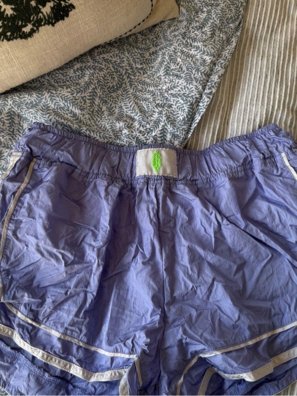 Free People Lavender Athletic Shorts with White Trim